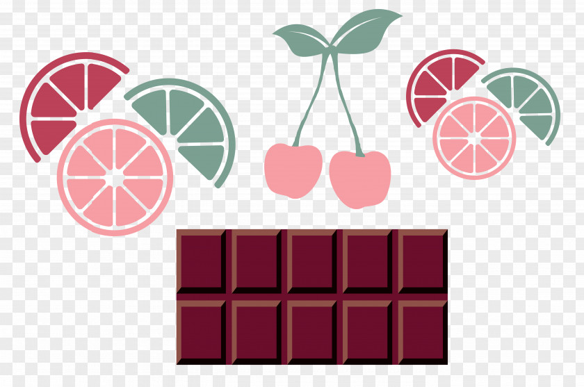 Vector Flattened Fruit Chocolate Material Photography Euclidean PNG