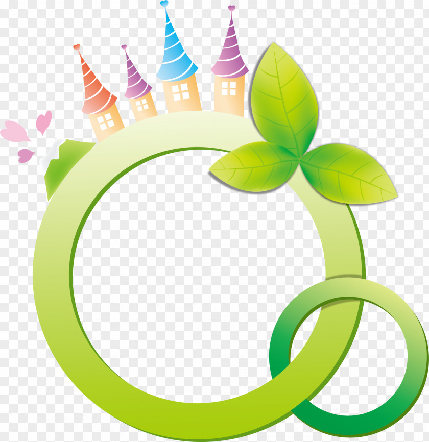 Vector Green Decorative Ring Circle Clip Art PNG