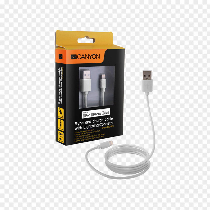 Lightning Electrical Cable USB MFi Program Apple PNG