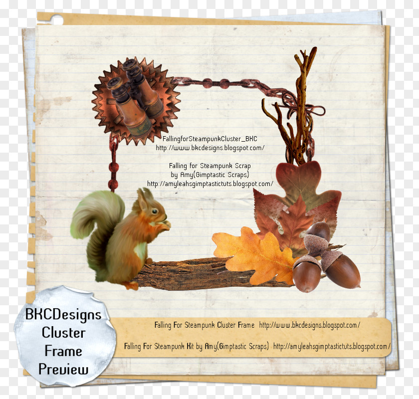 Squirrel Picture Frames Thanksgiving Day PNG