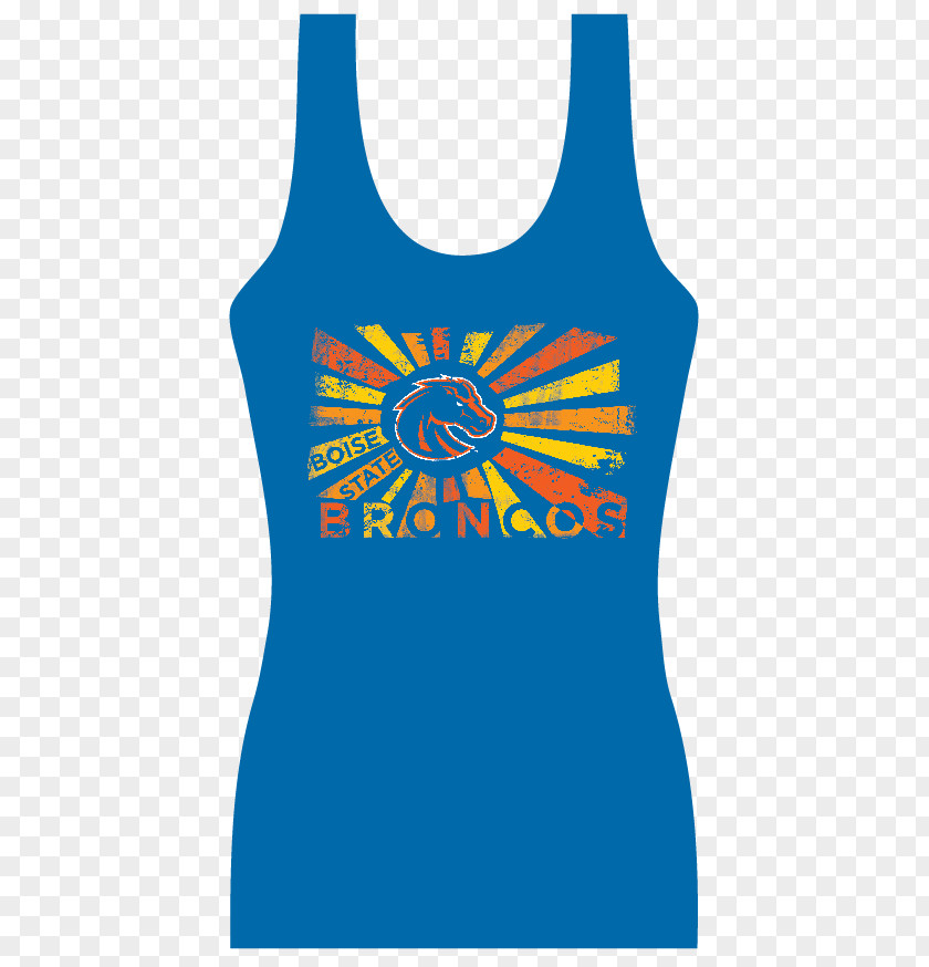 Summer T-shirt Sleeveless Shirt Boise State Bronco Shop PNG