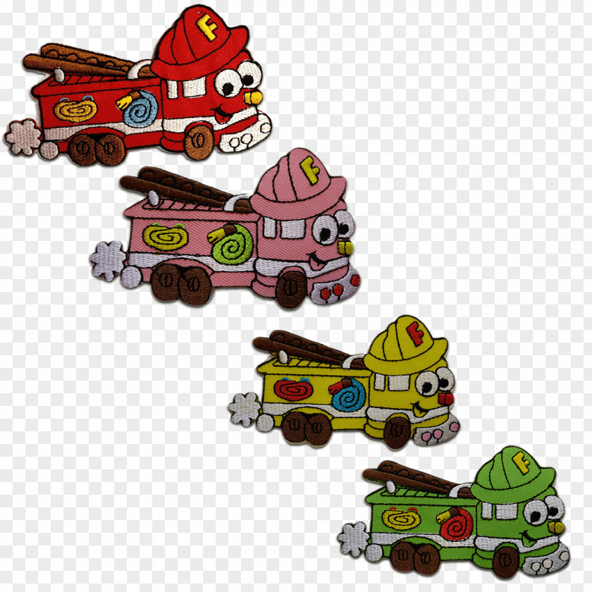 Child Fire Engine Infant Embroidered Patch Toy PNG