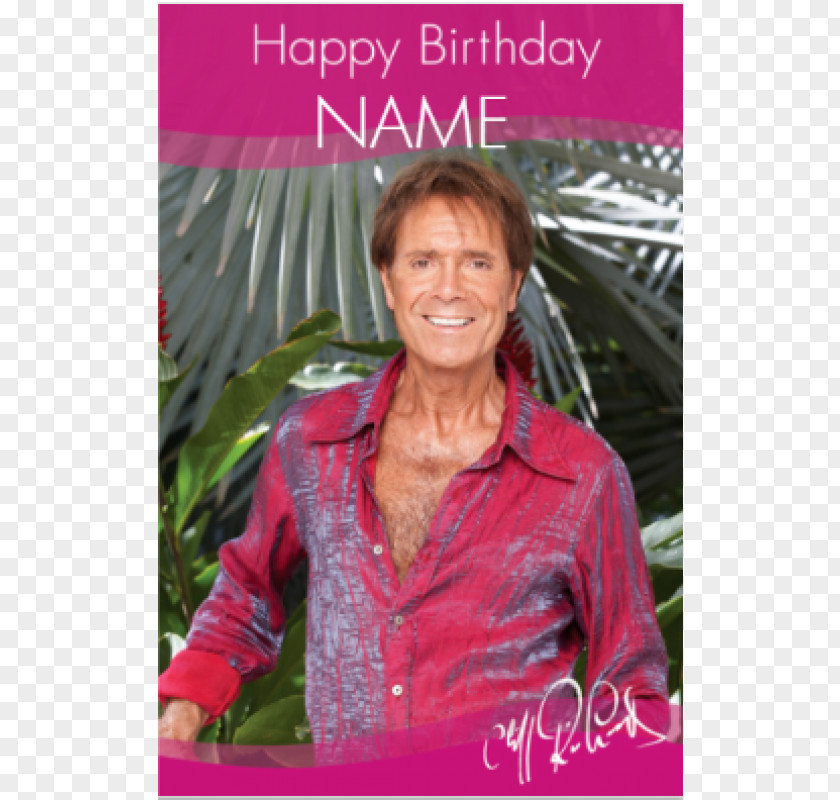 Happy Birthday Cliff Richard Greeting & Note Cards Wish PNG