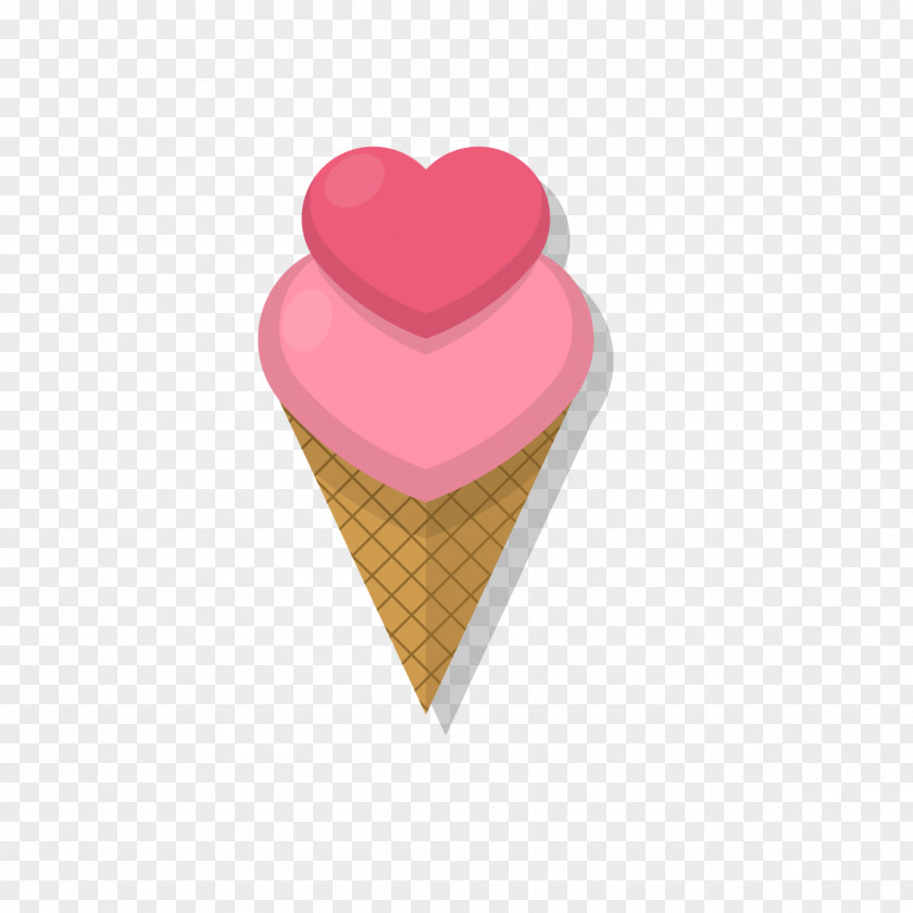 Heart-shaped Ice Cream Cone Heart Omelette PNG