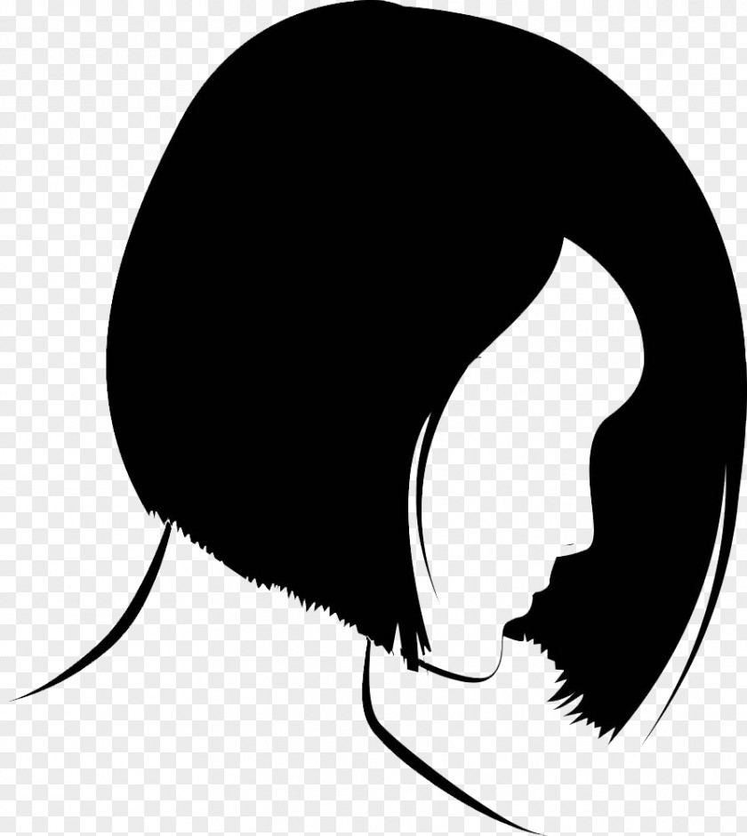 Ladies Hair Short Beauty Face Illustration PNG