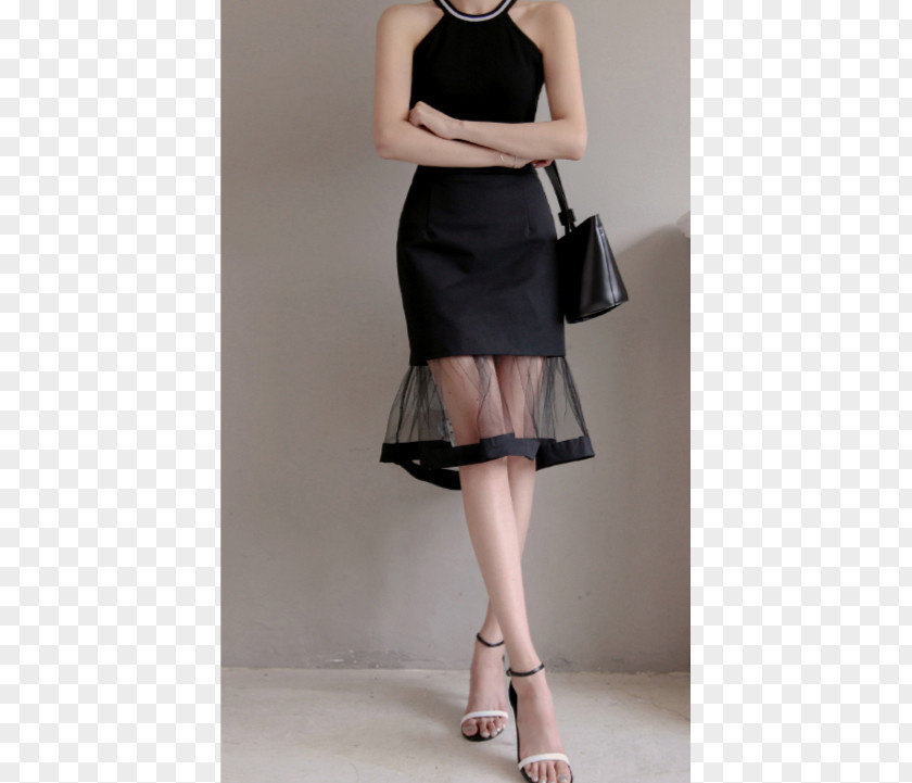 Mini Skirt Little Black Dress Shoulder Satin PNG