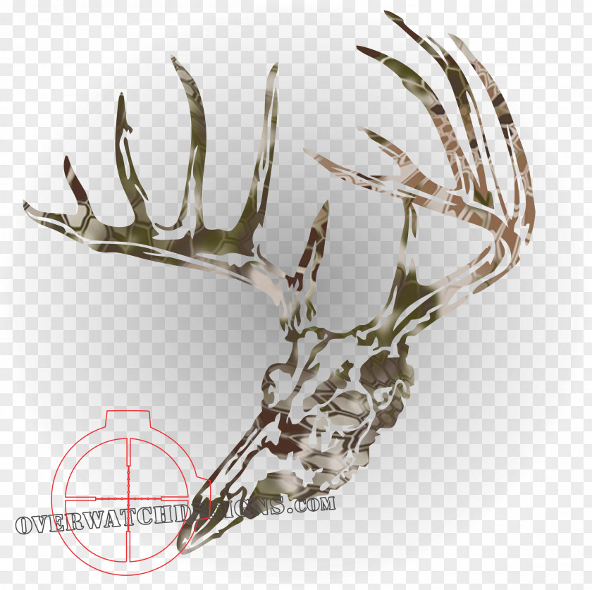 Skull Pattern White-tailed Deer Decal Antler Elk PNG