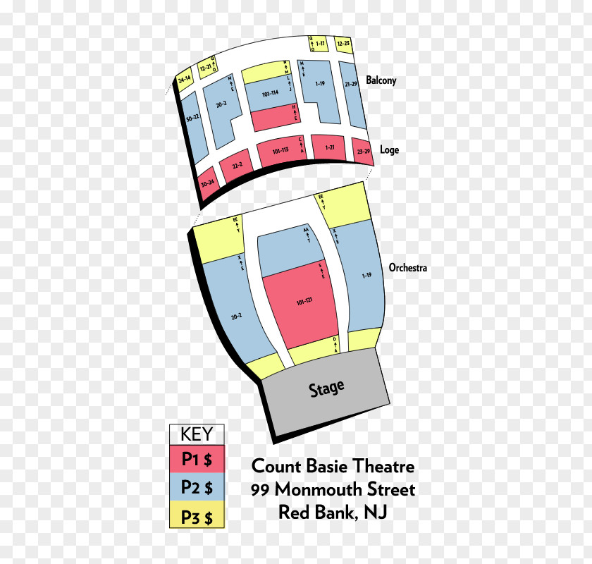 State Theatre Count Basie New Jersey Symphony Orchestra Cinema Seating Plan PNG