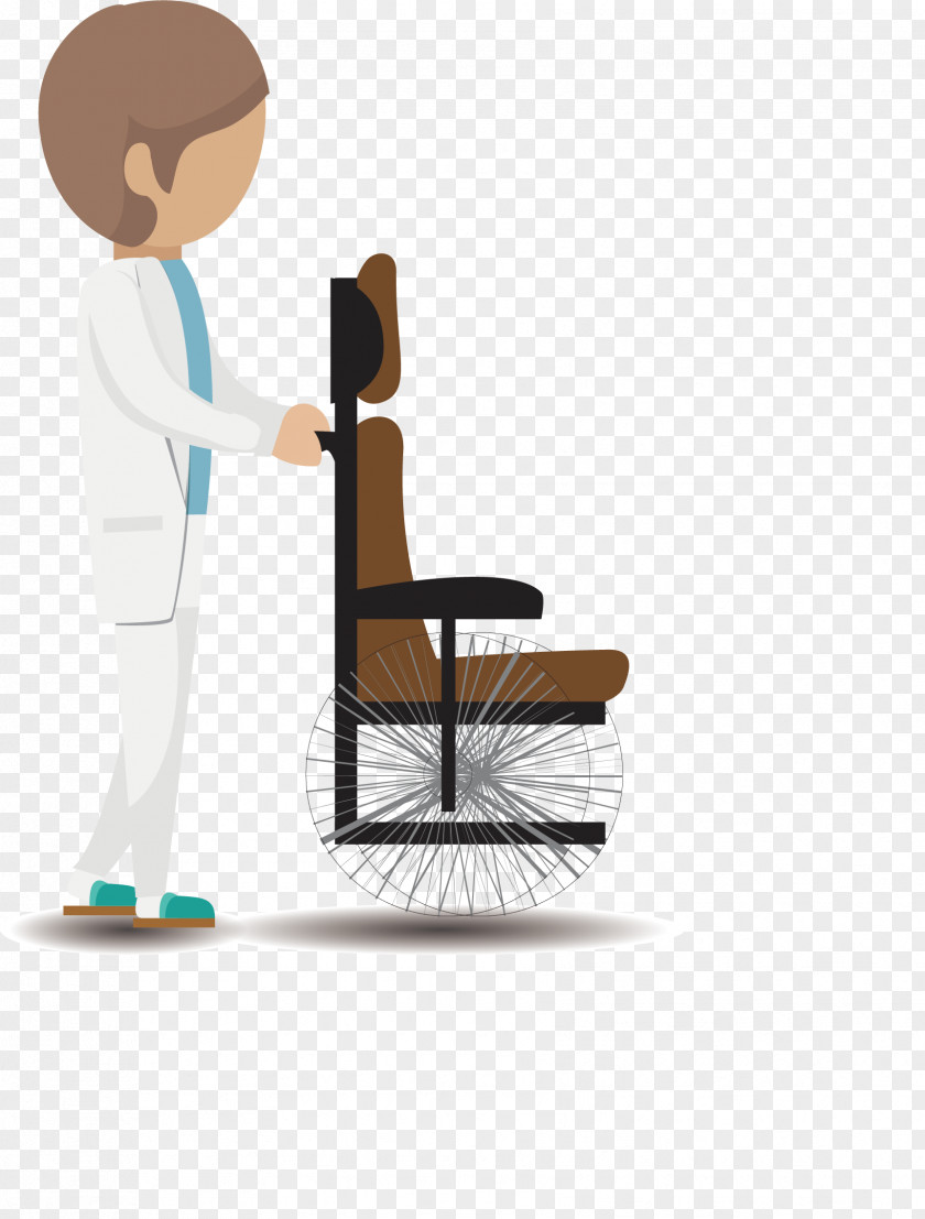 Doctor At Work Physician Wheelchair PNG