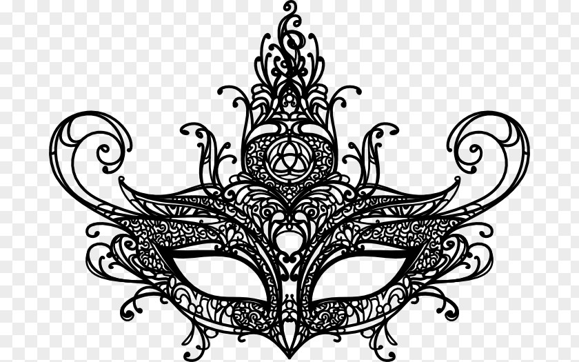 Masquerade Mask Ball Carnival Black And White PNG
