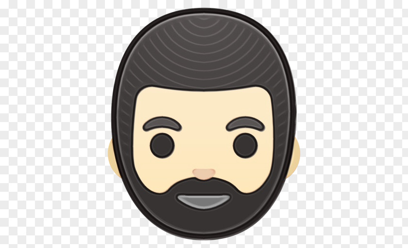 Black Hair Mask Emoji PNG