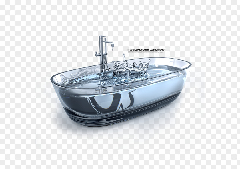 Creative Transparent Bathtub Bathroom Shower PNG