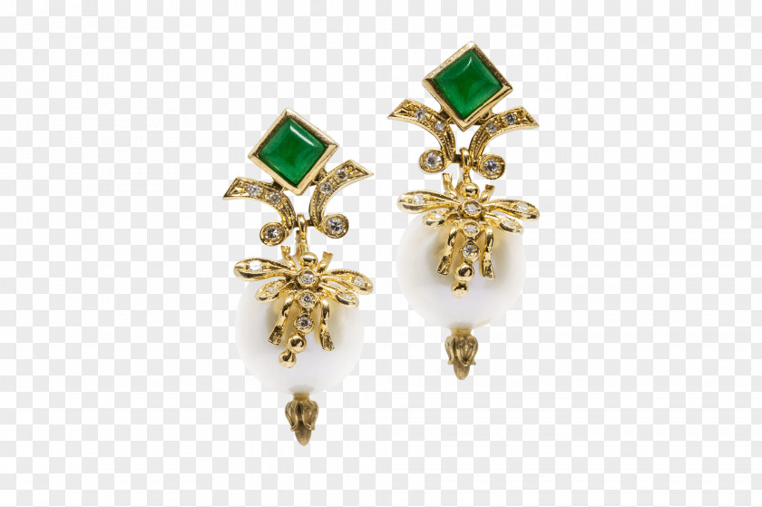 Cultured Freshwater Pearls Earring Diamond Gemstone Gold Jewellery PNG