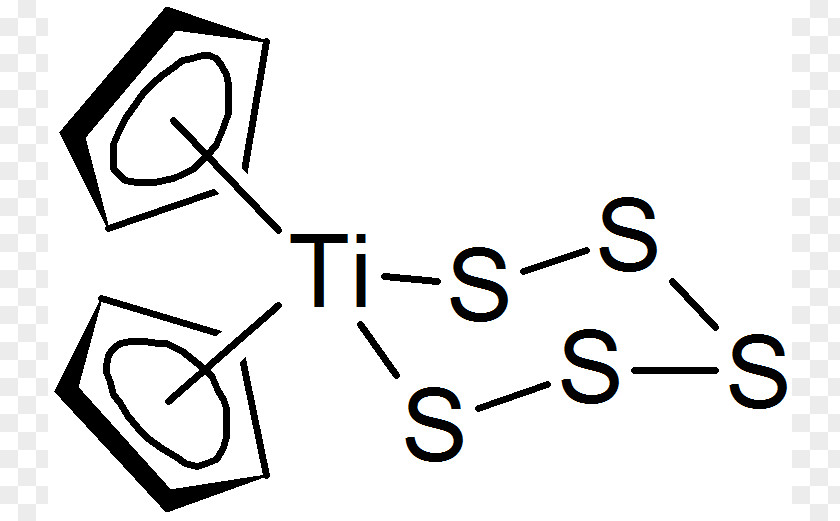 Polysulfide Titanocene Dichloride Pentasulfide Structure PNG