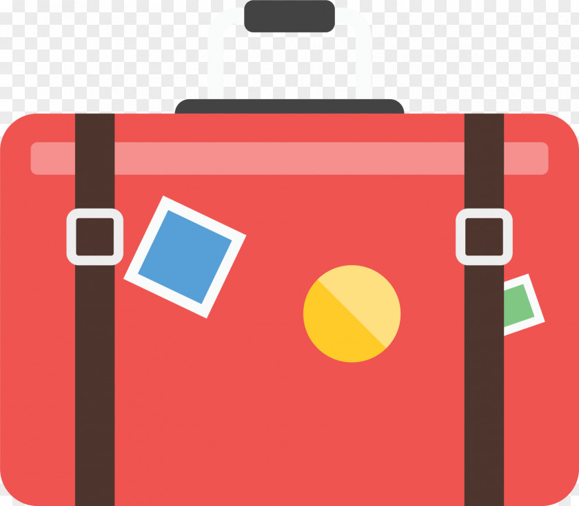 Red Suitcase Old Summer Palace Travel Baggage PNG