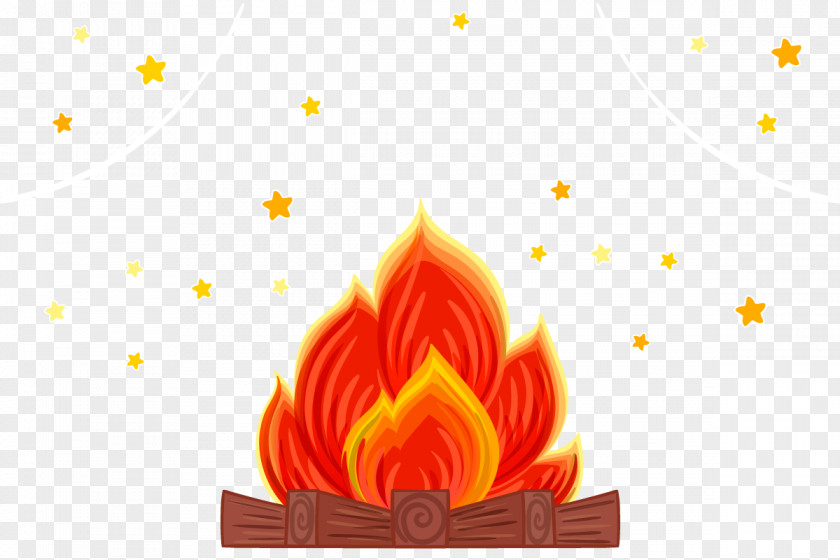 Vector Painted Bonfire PNG