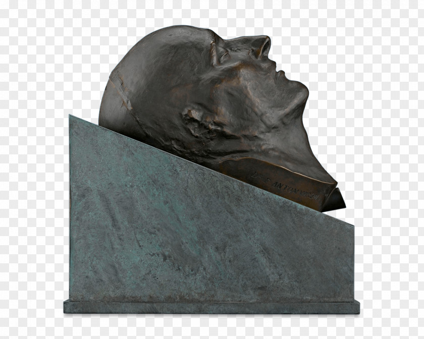 Bonaparte Drive Death Mask Of Napoleon Sculpture Bronze Quesnel PNG