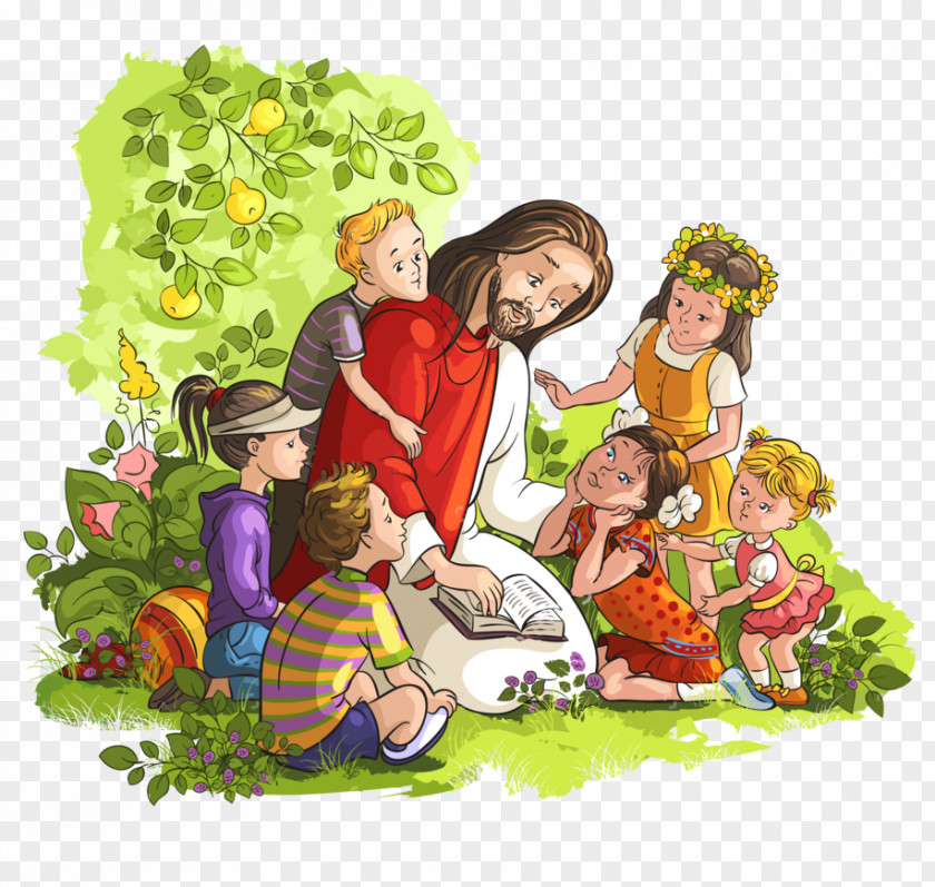 Child Teaching Of Jesus About Little Children Bible Clip Art PNG