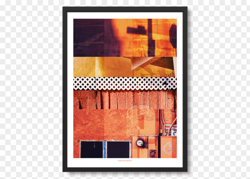 Orange Poster Modern Art Square Meter PNG