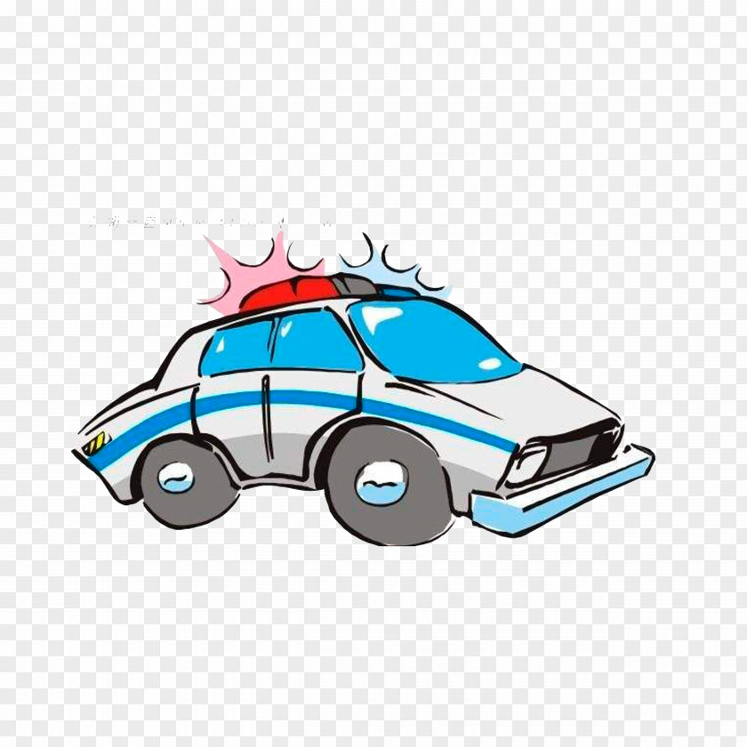 Police Light Car Cartoon PNG