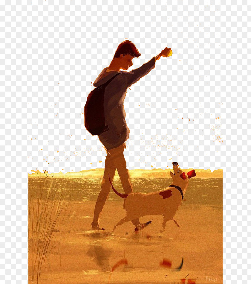 Puppy Under Dusk Drawing Illustrator DeviantArt Illustration PNG