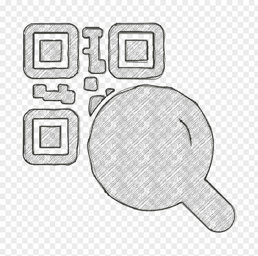 Auto Part Qr Code Icon Barcode Magnifying Glass PNG