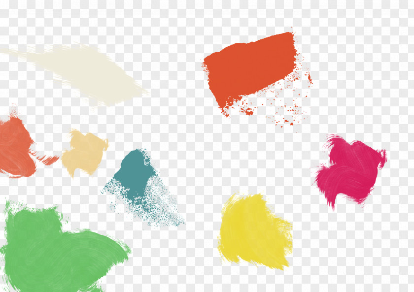Colorful Ink Wash Painting Watercolor PNG