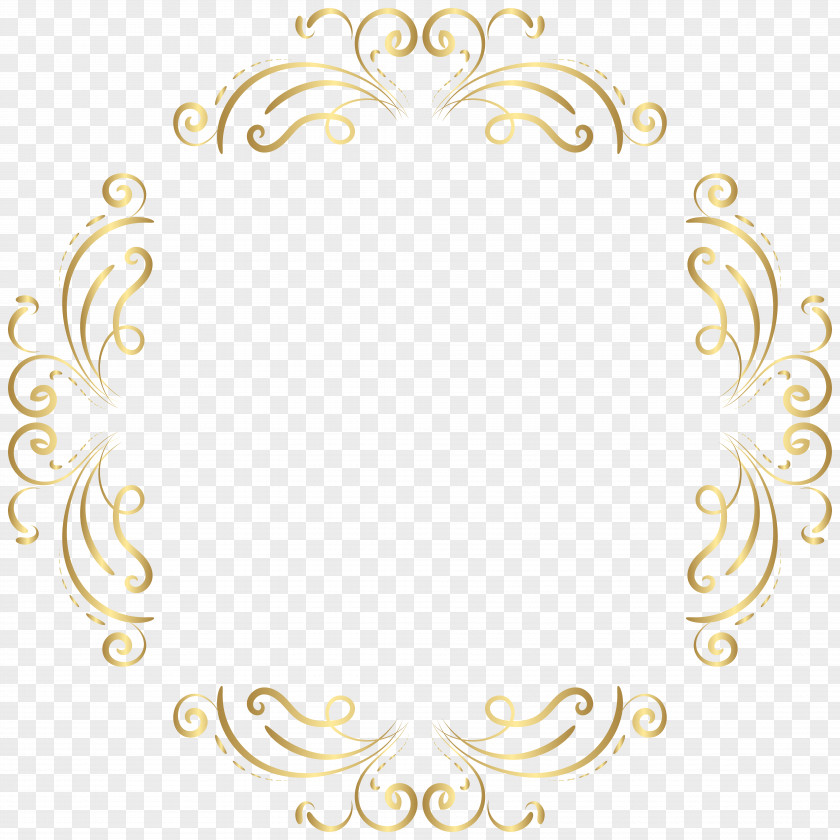 Border Round Deco Frame Clip Art Image White Area Pattern PNG