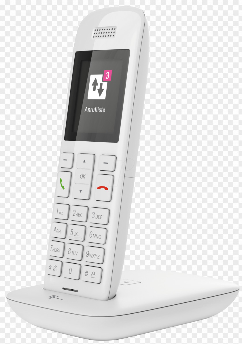 Deutsche Telekom Speedphone 11 Telephone Digital Enhanced Cordless Telecommunications Speedport PNG