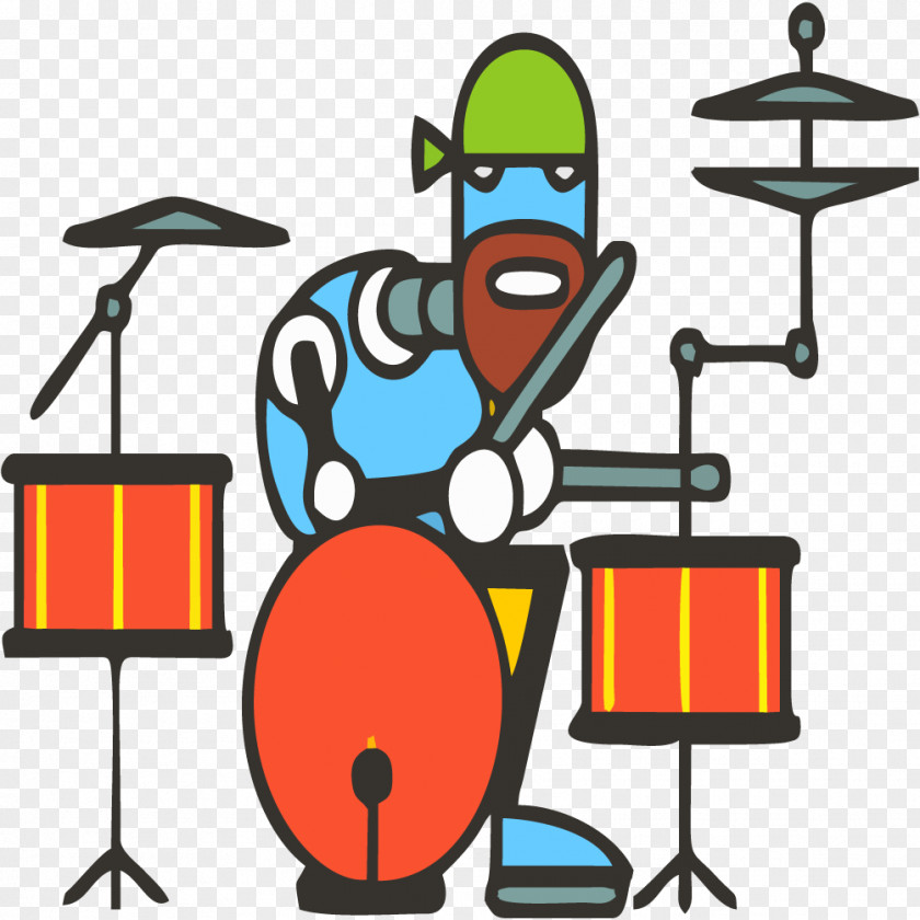 Man Playing Drums Clip Art PNG
