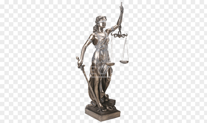 Men's Vector Lady Justice Statue Bronze Sculpture PNG