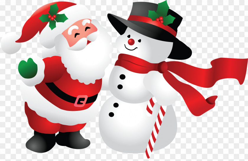 Snowman Santa Claus Christmas Clip Art PNG