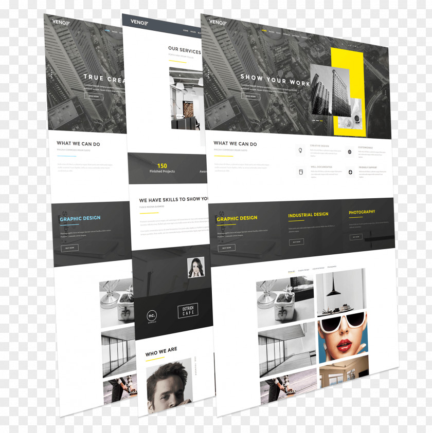 WordPress Template Joomla Photography Website PNG