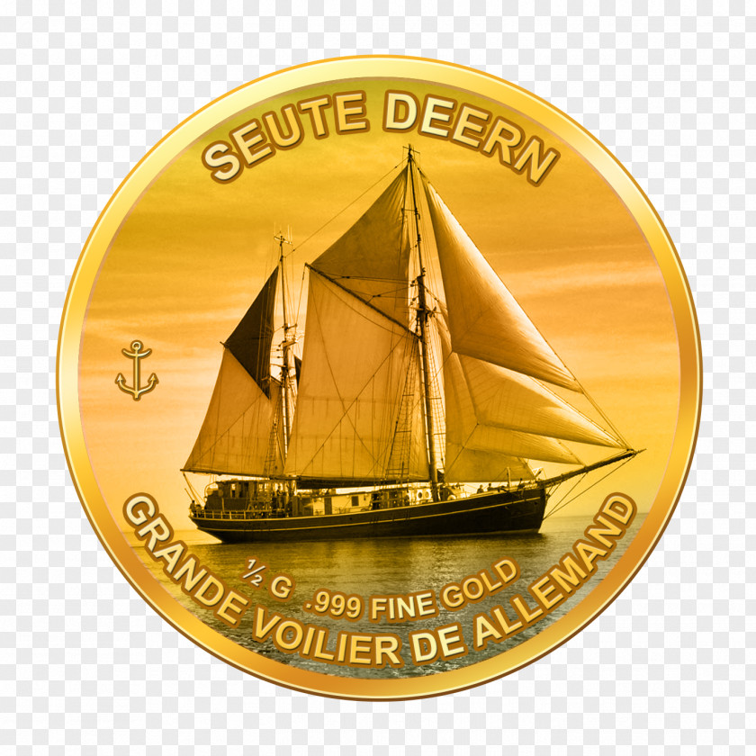 Coin Seute Deern Guinea Pamir Sailing Ship PNG