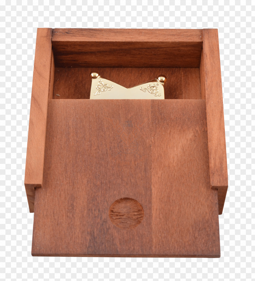 Gold-plated Wood Stain Furniture Box Drawer PNG