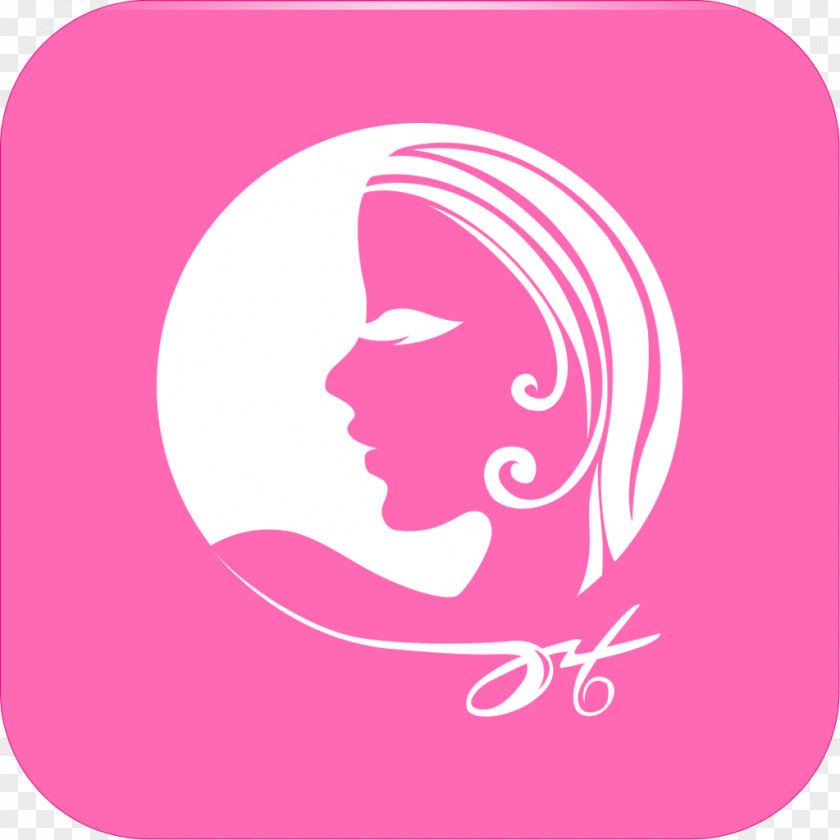 Haircut Clip Art Illustration Logo Pink M PNG