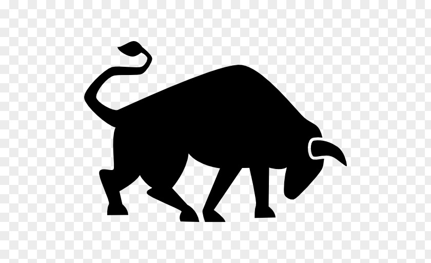 Strong Vector Bull PNG