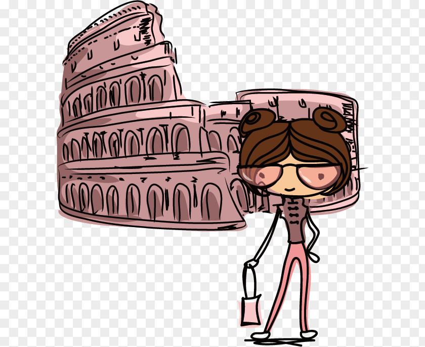 Creative Travel Cartoon Drawing Tourism Caricature Illustration PNG