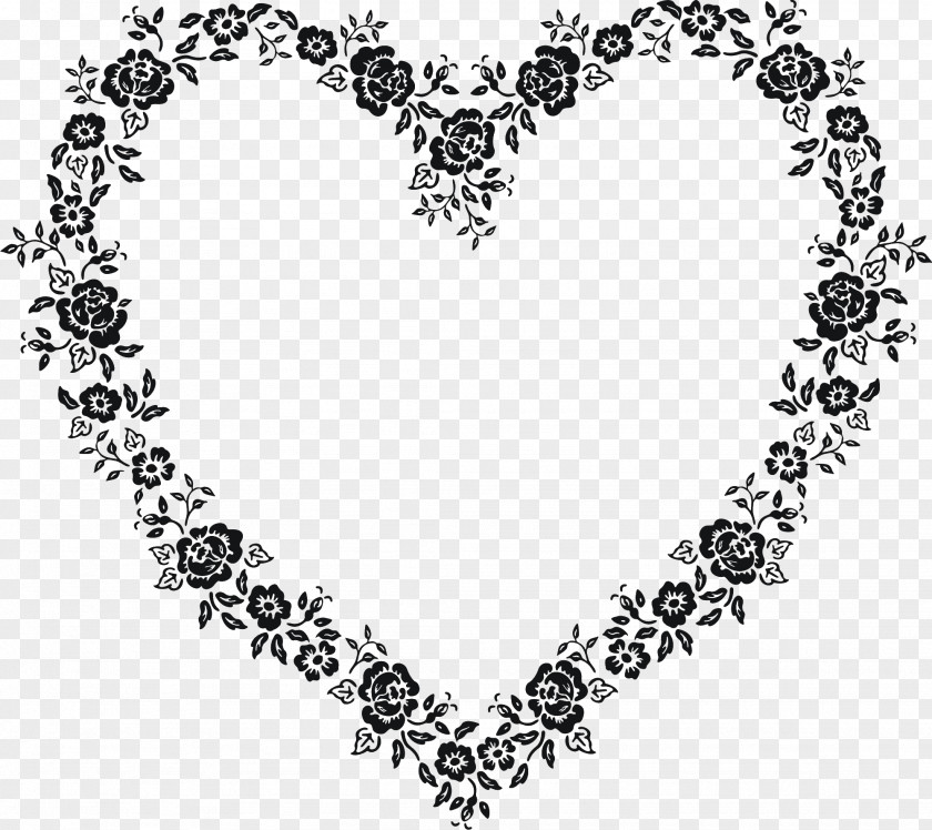 Lace Boarder Heart Wedding Invitation Clip Art PNG