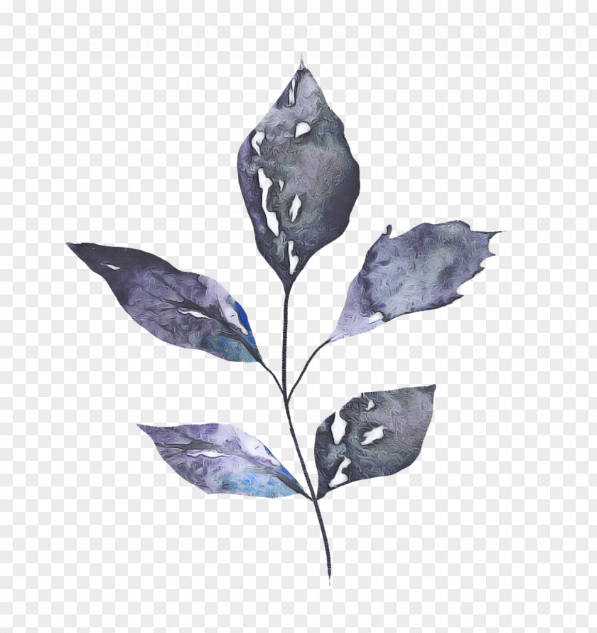 Leaf Cobalt Blue / M Lilac Branching PNG