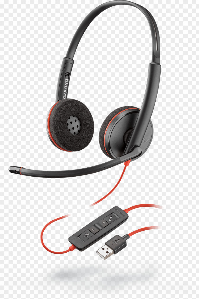 USB Plantronics Blackwire Headset 3200 Stereo Corded UC With USB-C Connectivity Stereophonic Sound PNG