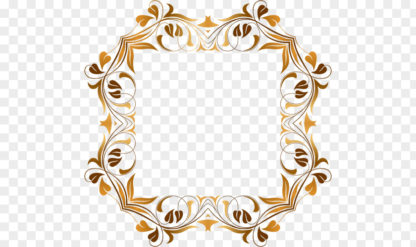 Golden Pattern Borders And Frames Picture Clip Art PNG