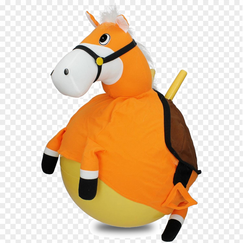 Orange Space Hopper Horse Stuffed Animals & Cuddly Toys Plush PNG