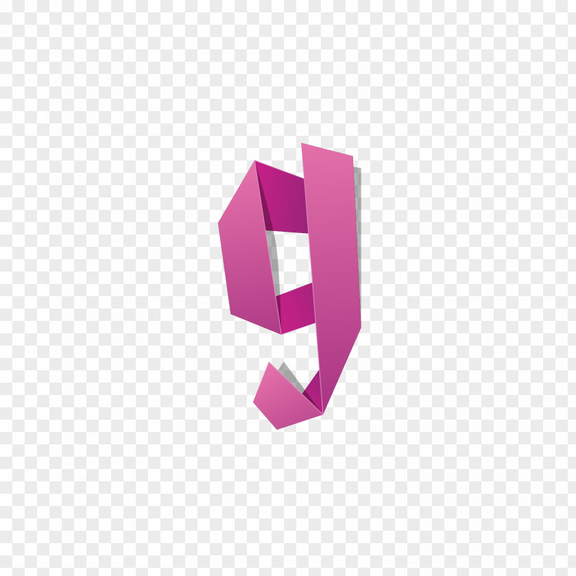 Red Origami Letter G PNG