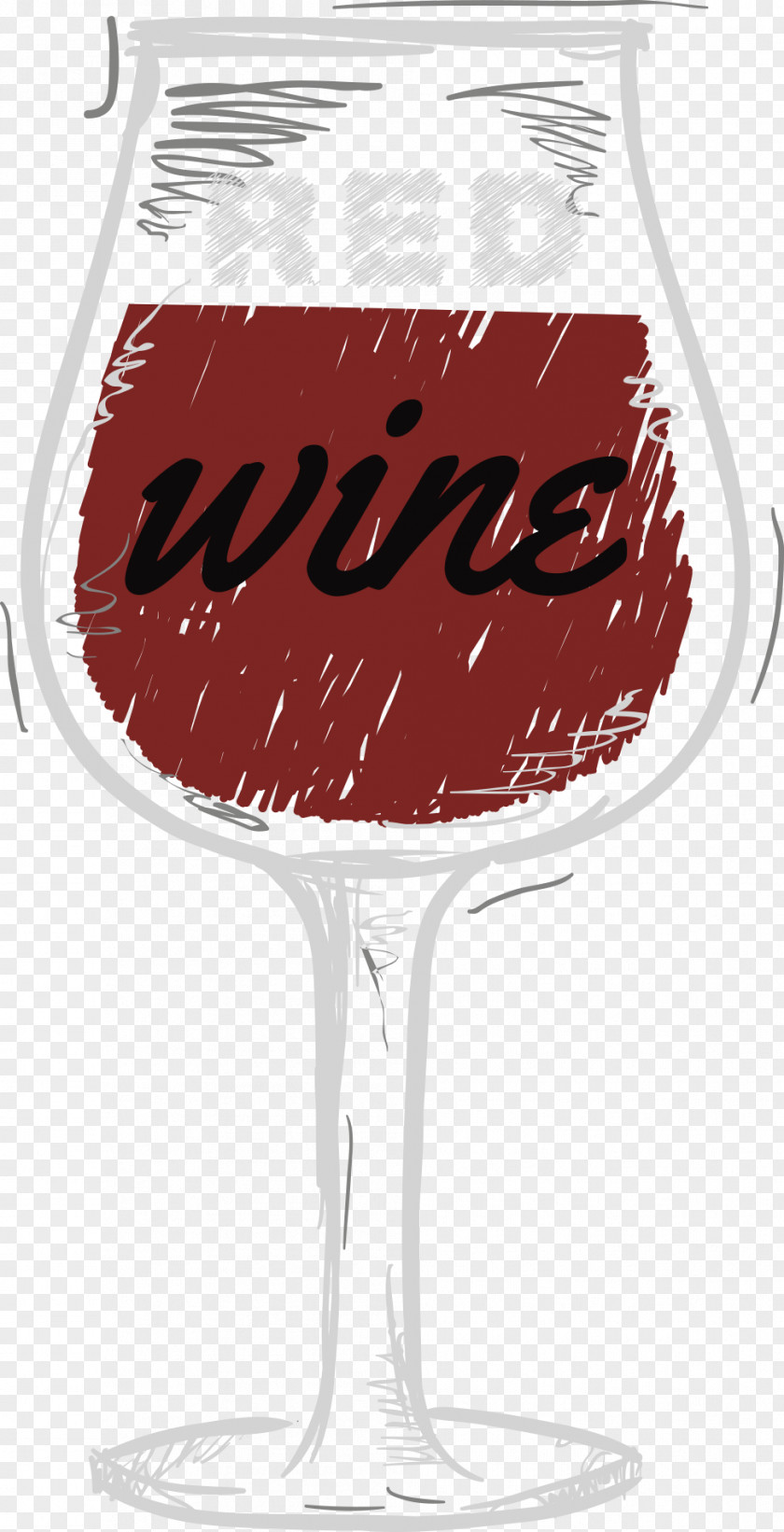 Vector Hand-painted Wine Glass Red Cocktail Cup PNG