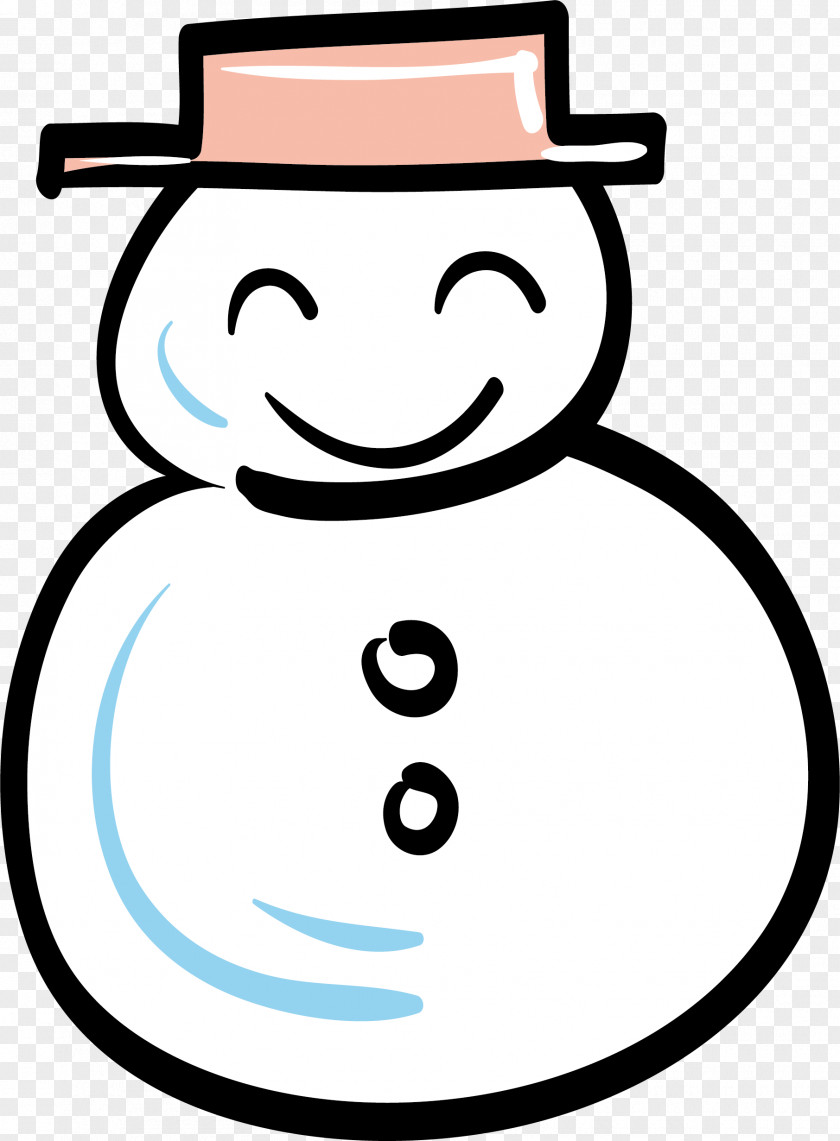Vector Painted Snowman Drawing Icon PNG