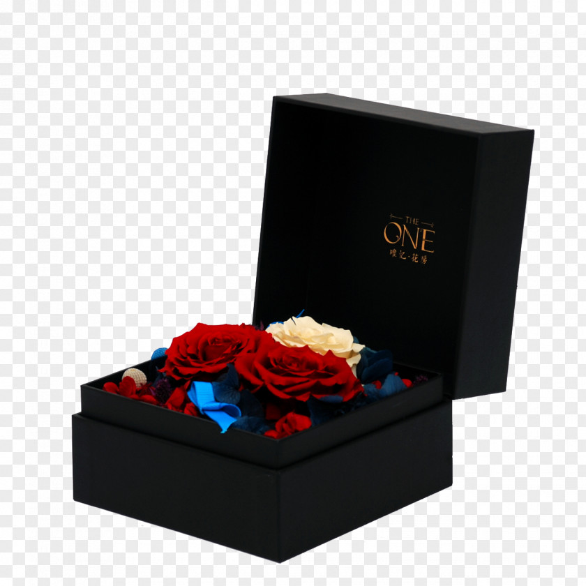 Black Gift Box Flowers Flower Computer File PNG