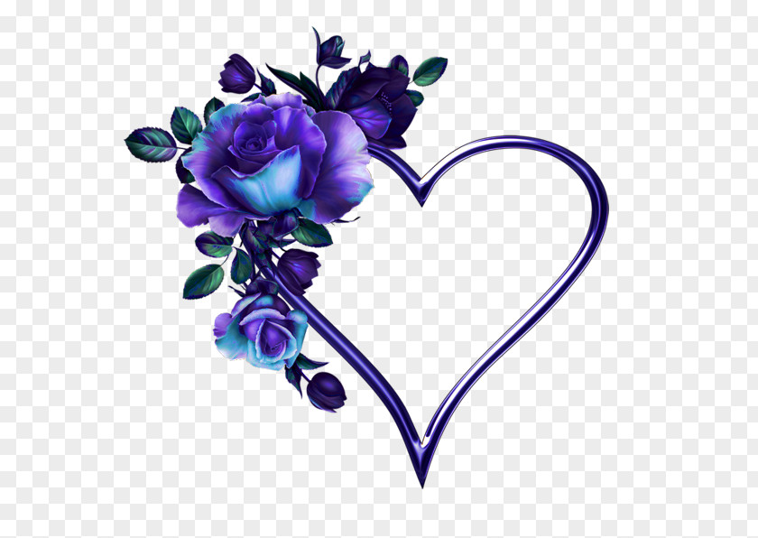 Heart Attack Blue Rose Color Clip Art PNG