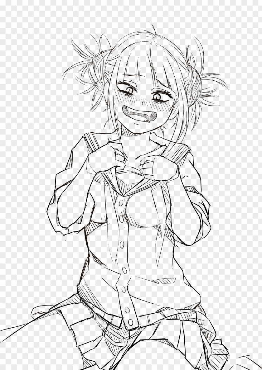 Himiko Toga Line Art My Hero Academia Drawing Fan PNG