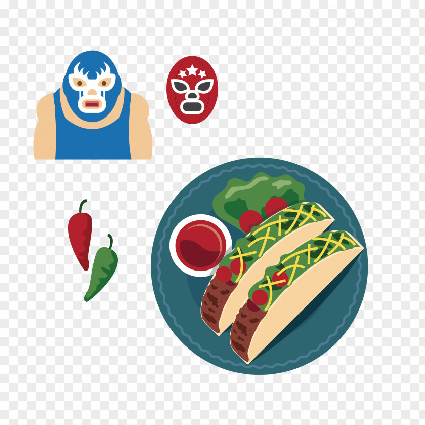 Pepper Food And Men Vector Mask Sausage Mexican Cuisine Dish PNG